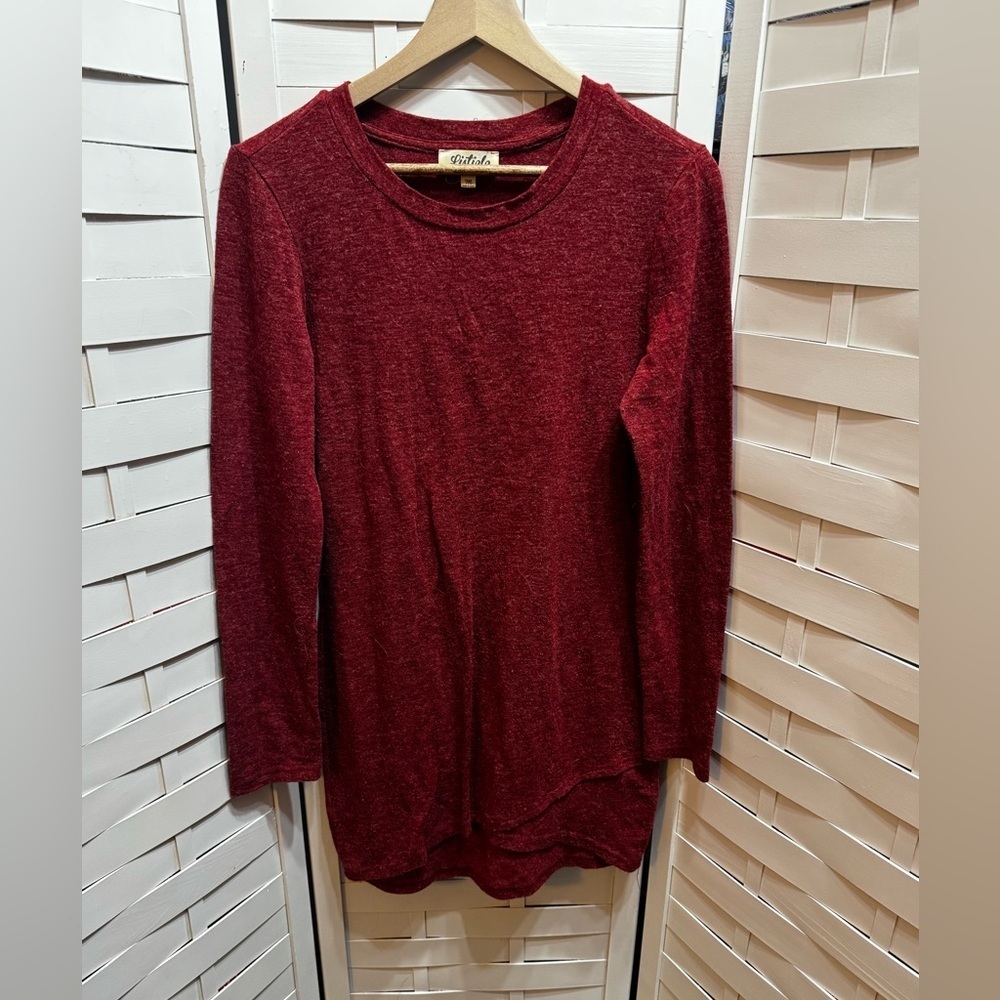 Listicle Red Long Sleeved Top